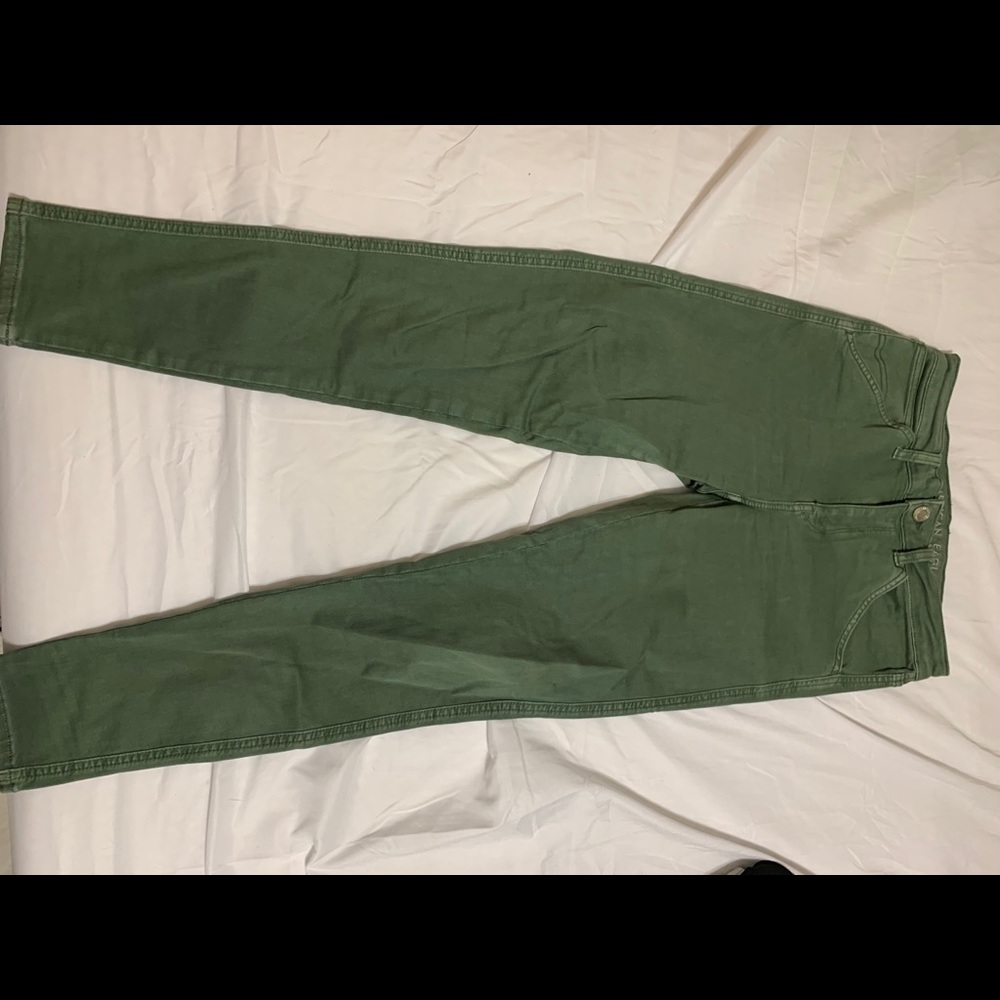 Green American Eagle Jeggings